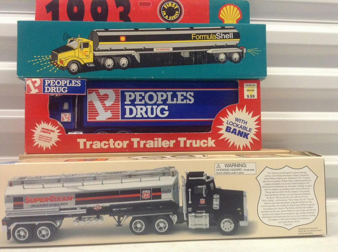 Lot of Three Toy Tanker Trucks (1 of 1)