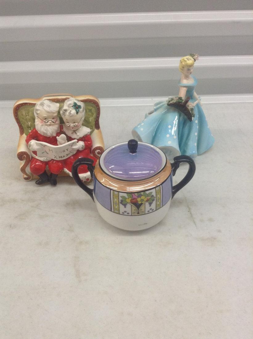 Noritake Lustreware, vintage Christmas bank and more: Noritake Lustreware, vintage Christmas bank and more