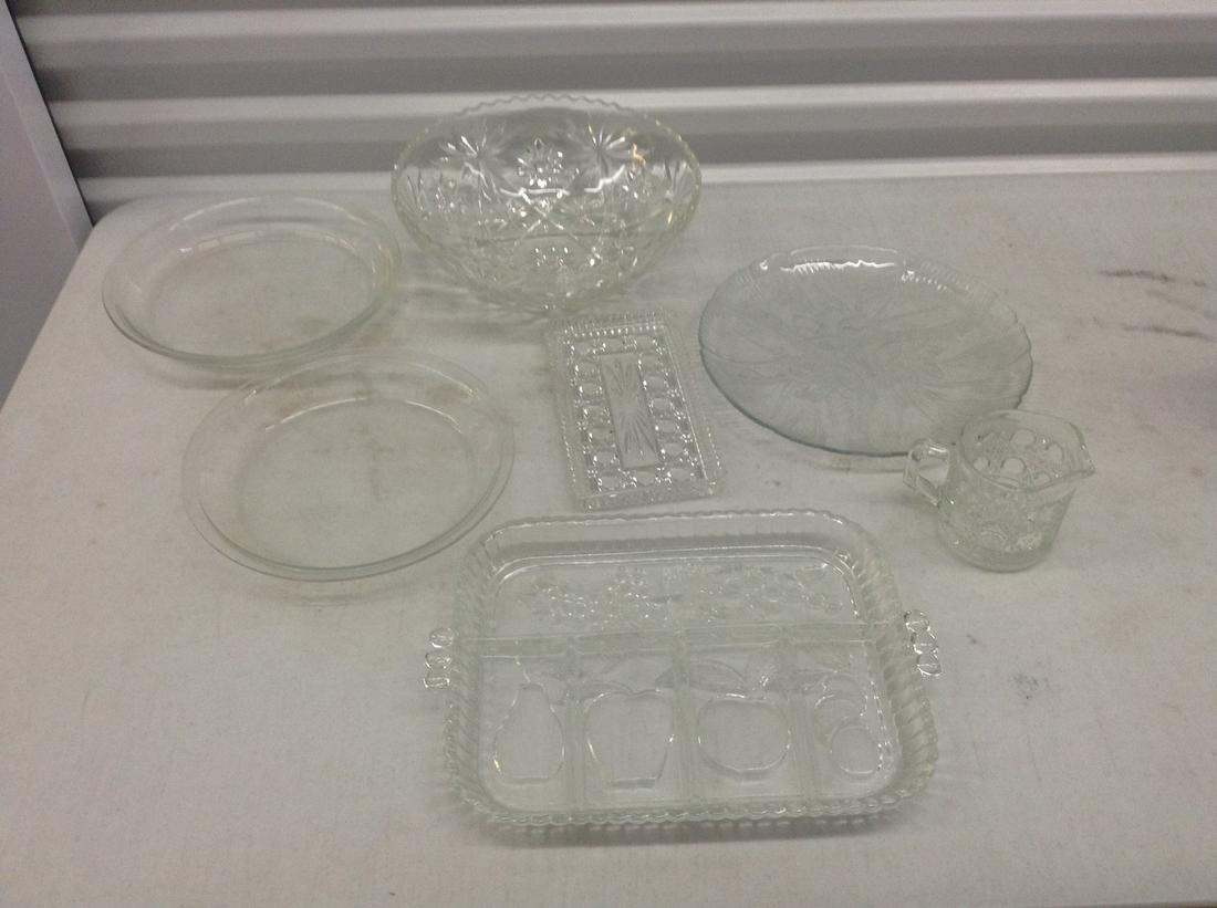 Large lot of Pyrex, serving platters, and more: Large lot of Pyrex, serving platters, and more