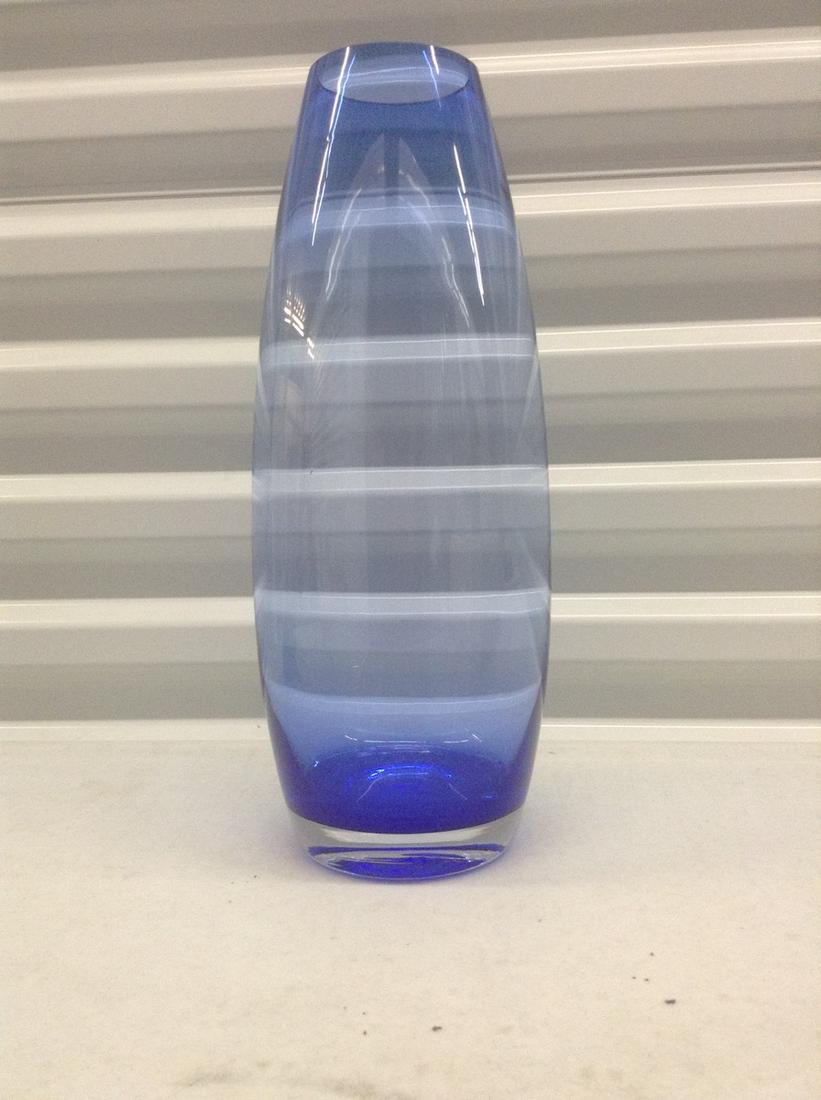 large blue glass vase 14" tall (1 of 1)