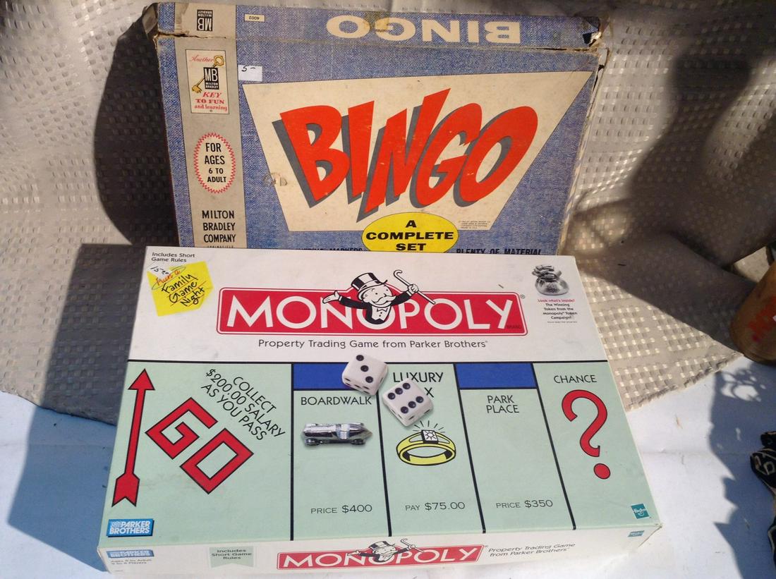 Bingo and Monopoly Games: Unknown if complete