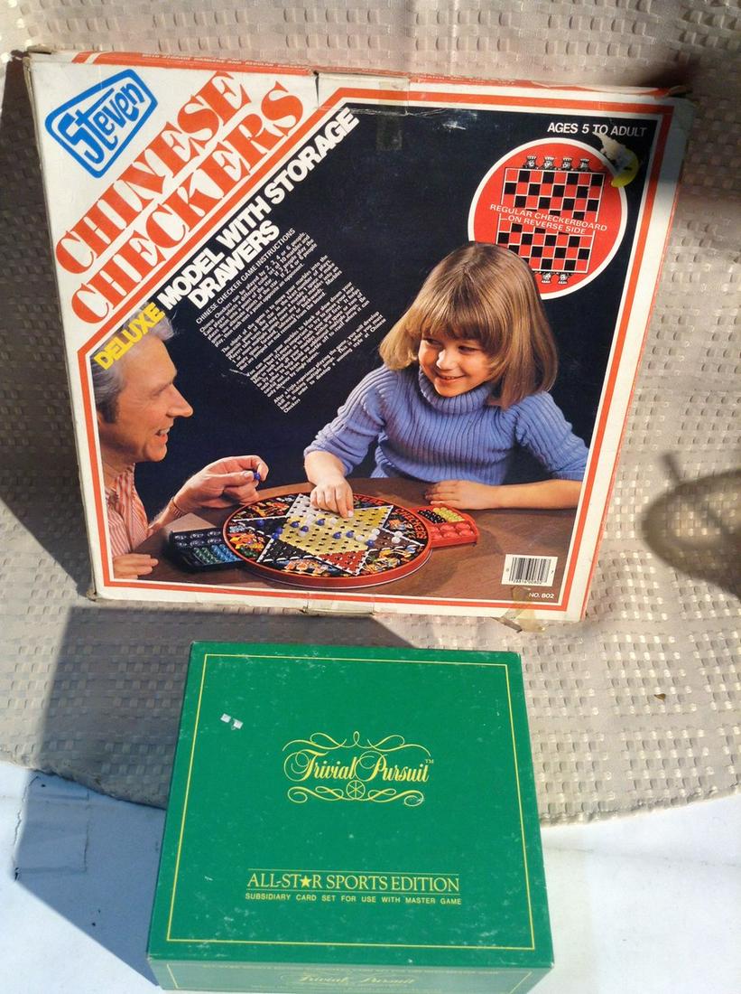 Steven Chinese Checkers and Trivial Pursuit in Boxes: Unknown if complete
