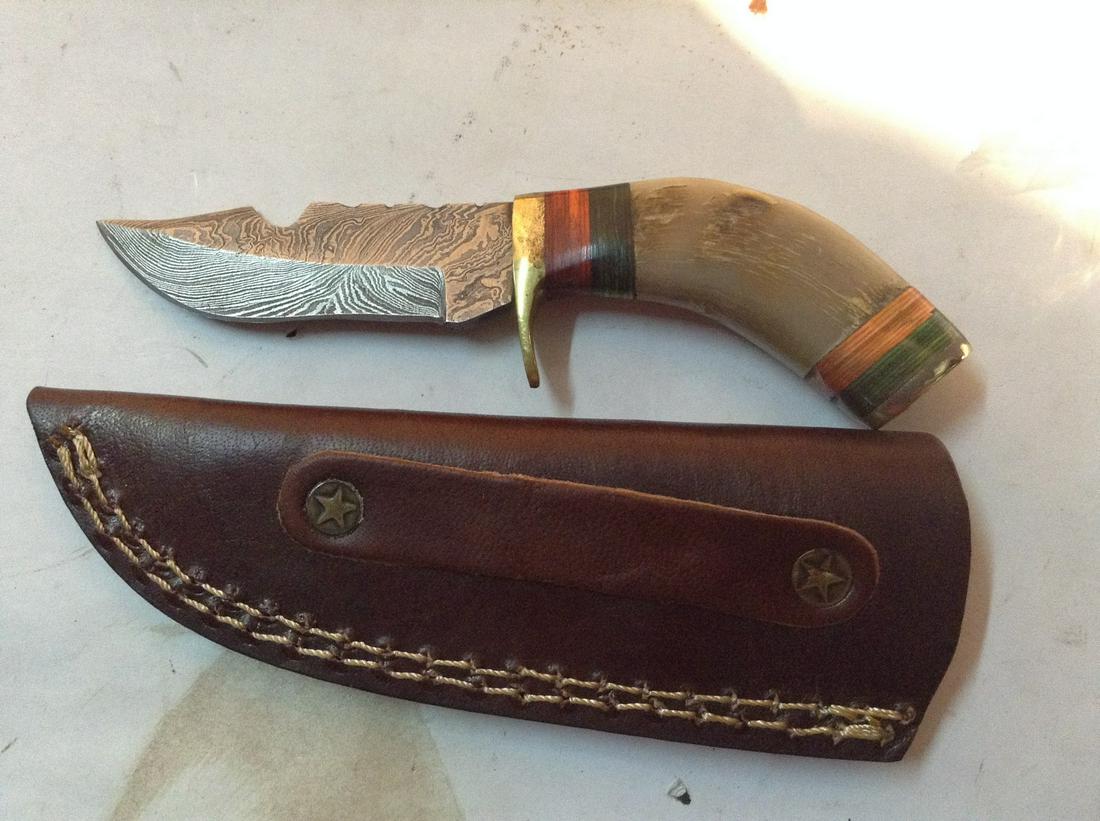 Damascus Skinning Knife Custom Made (1 of 1)
