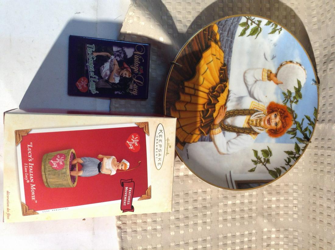 "I Love Lucy" Plate, Ornament, and Magnet: "I Love Lucy" Plate, Ornament, and Magnet