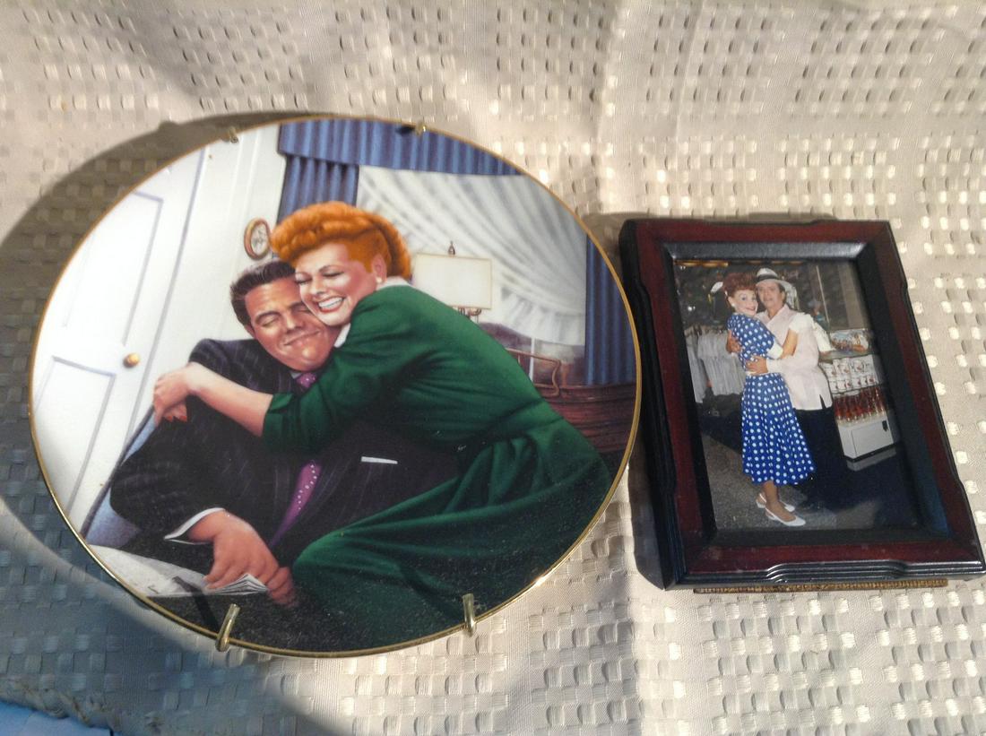 I Love Lucy "The Big Squeeze" Plate and Framed Photo: I Love Lucy "The Big Squeeze" Plate and Framed Photo