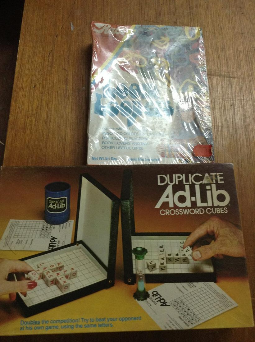 Duplicate Ad-Lib Crossword Cubes and Loom Loopers in: Duplicate Ad-Lib Crossword Cubes and Loom Loopers in Boxes