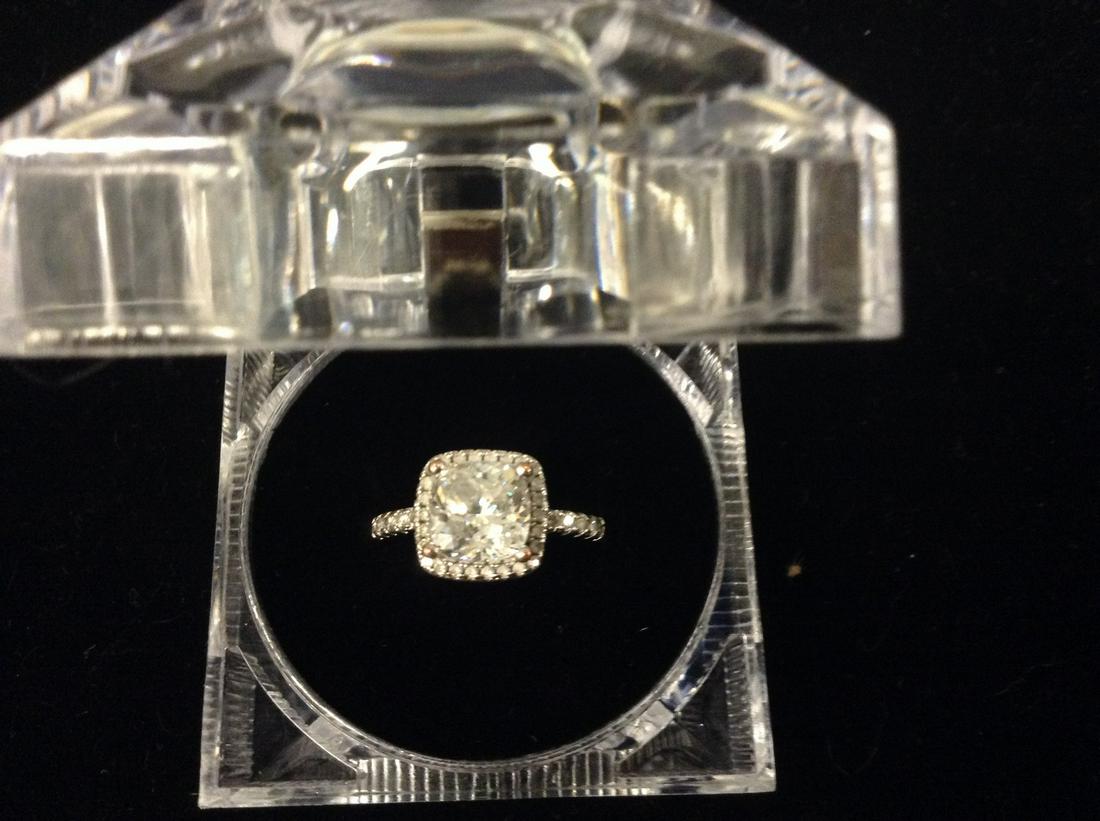 Sterling Ring with Large C.Z. Center Stone (1 of 1)