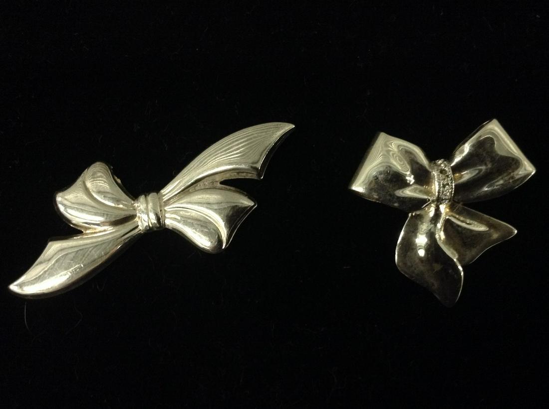 Two Sterling "Bow" Pins (1 of 1)