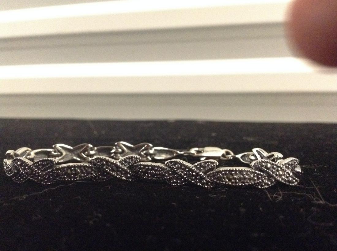 Sterling Marcasite Links Bracelet (1 of 1)