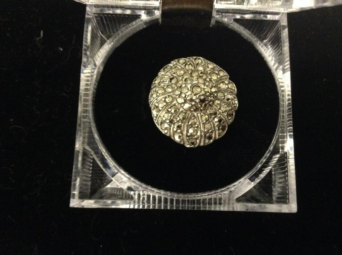 Large Sterling Marcasite Ring: Large Sterling Marcasite Ring