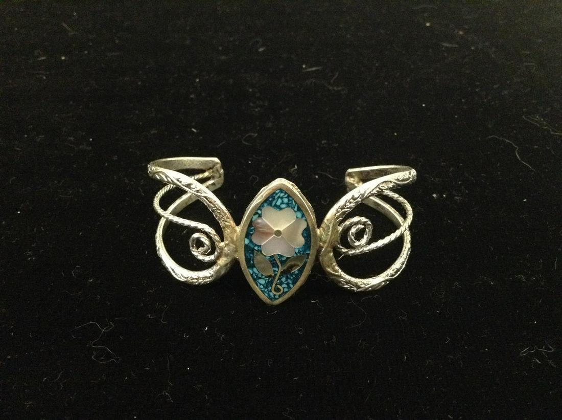 Alpaca Mexican Silver M.O.P. Cuff Bracelet (1 of 1)