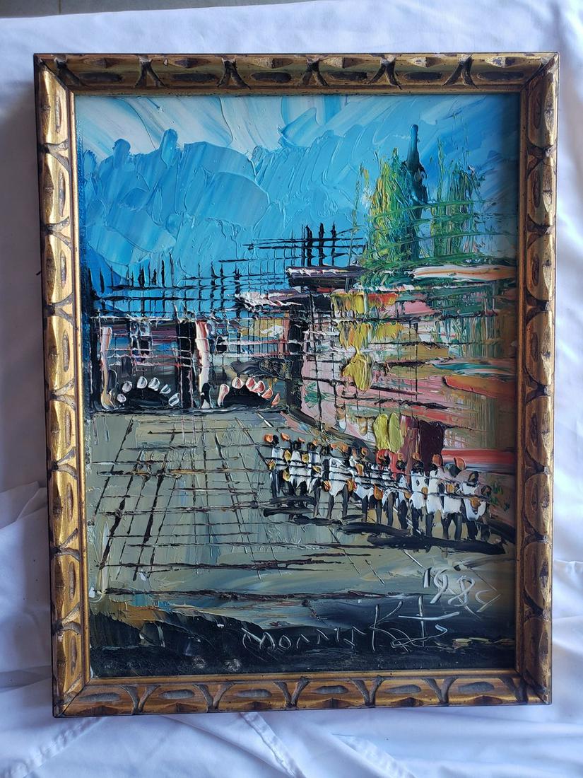 Morris Katz oil on canvas framed scenic Artwork (1 of 1)