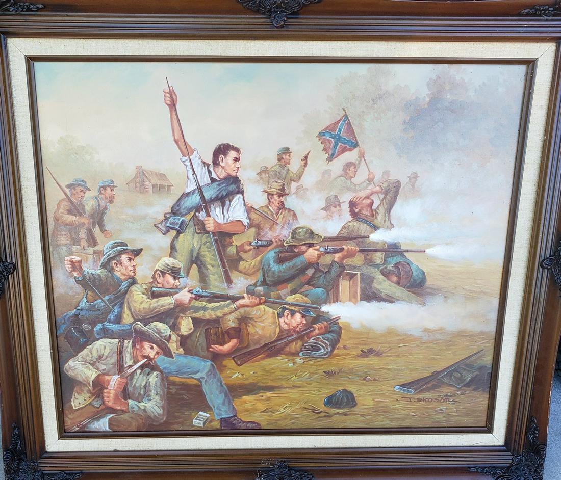 J. Erosong Civil war framed Artwork 29x25 (1 of 1)
