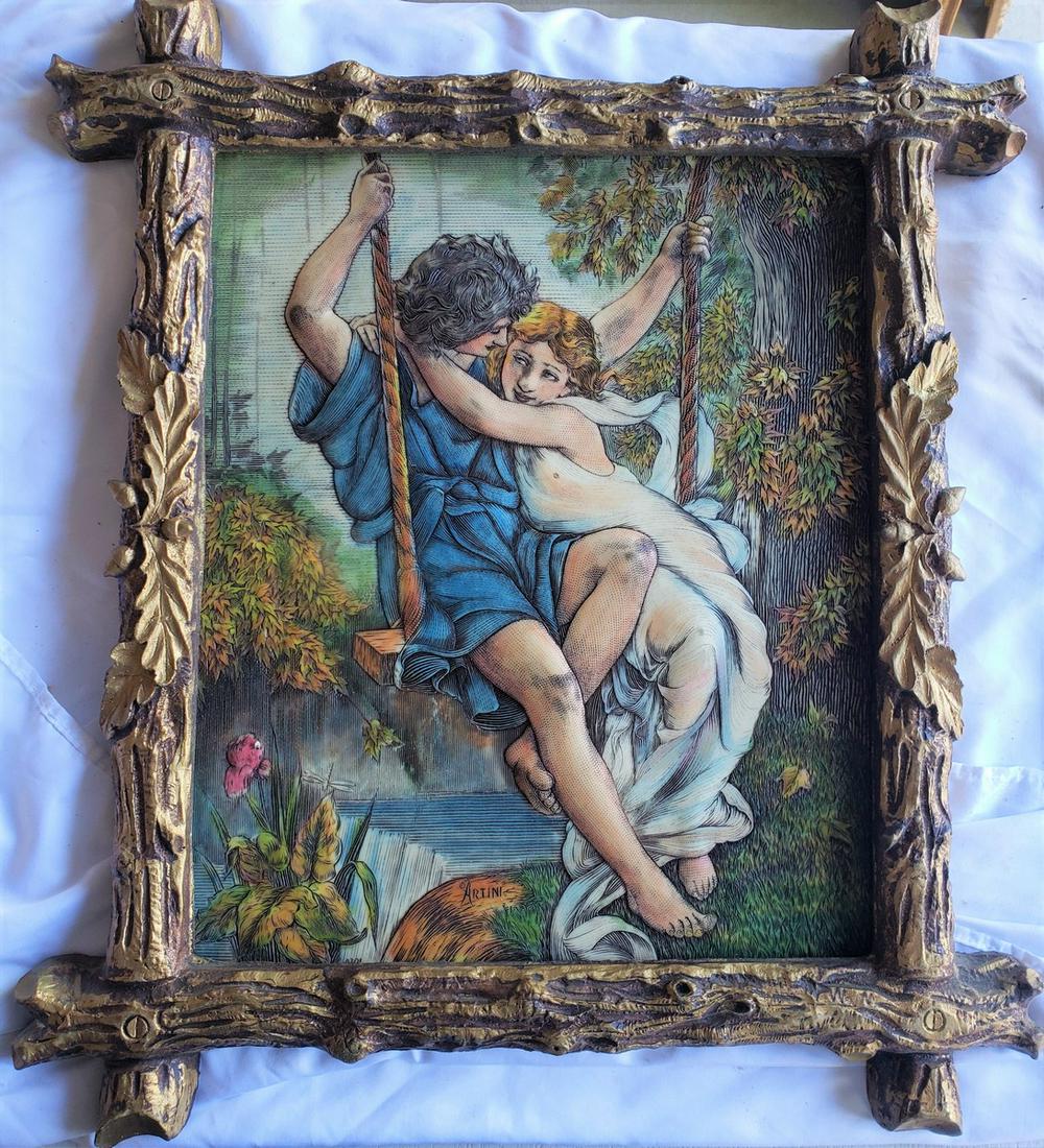 Vintage Artini engraved 4D dimensional framed Artwork (1 of 1)