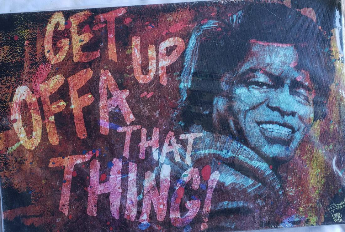 James Brown Get on Up canvas artwork 18x12: James Brown Get on Up canvas artwork 18x12