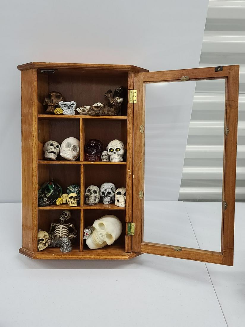 Skull Collection in Display Case (1 of 1)