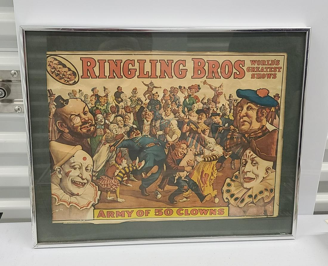 1960 Circus Museum Ringling Bros Clown Poster 20x17 (1 of 1)