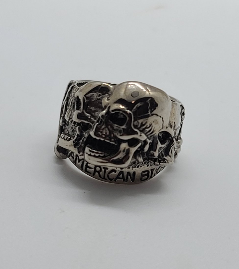 American Biker Skull Ring Sz 12.5 (1 of 1)