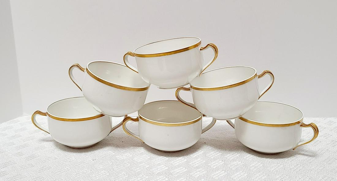 6 Haviland Limoges Tea Cups: 6 Haviland Limoges Tea Cups