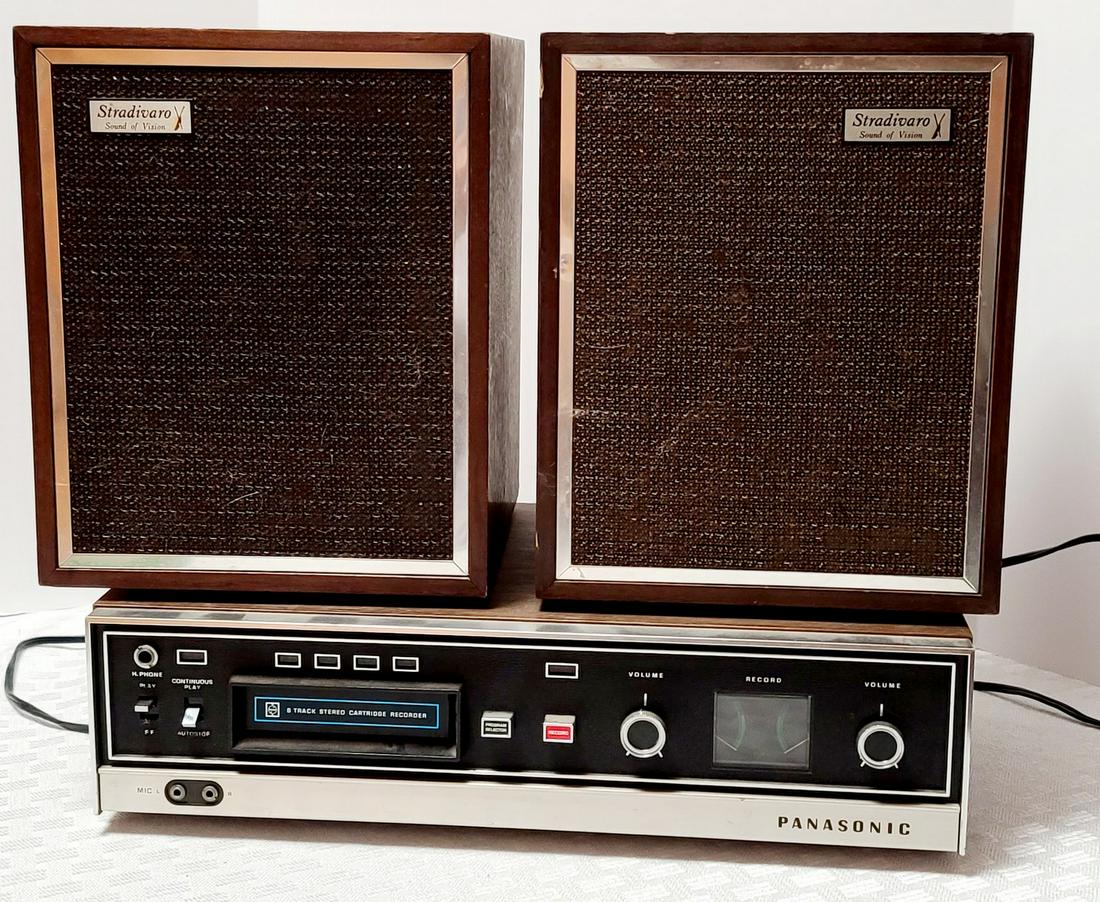 Panasonic 8 Track Player & Stradivaro Speakers (1 of 1)