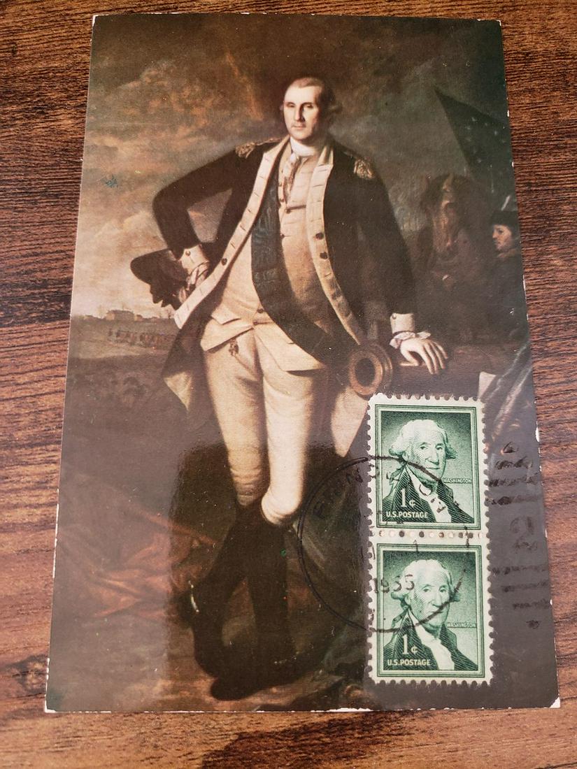 George Washington at Princeton post card with two 1 (1 of 1)