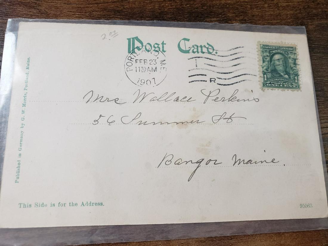 Benjamin Franklin green 1cent 1706-1790 stamp - series (1 of 1)