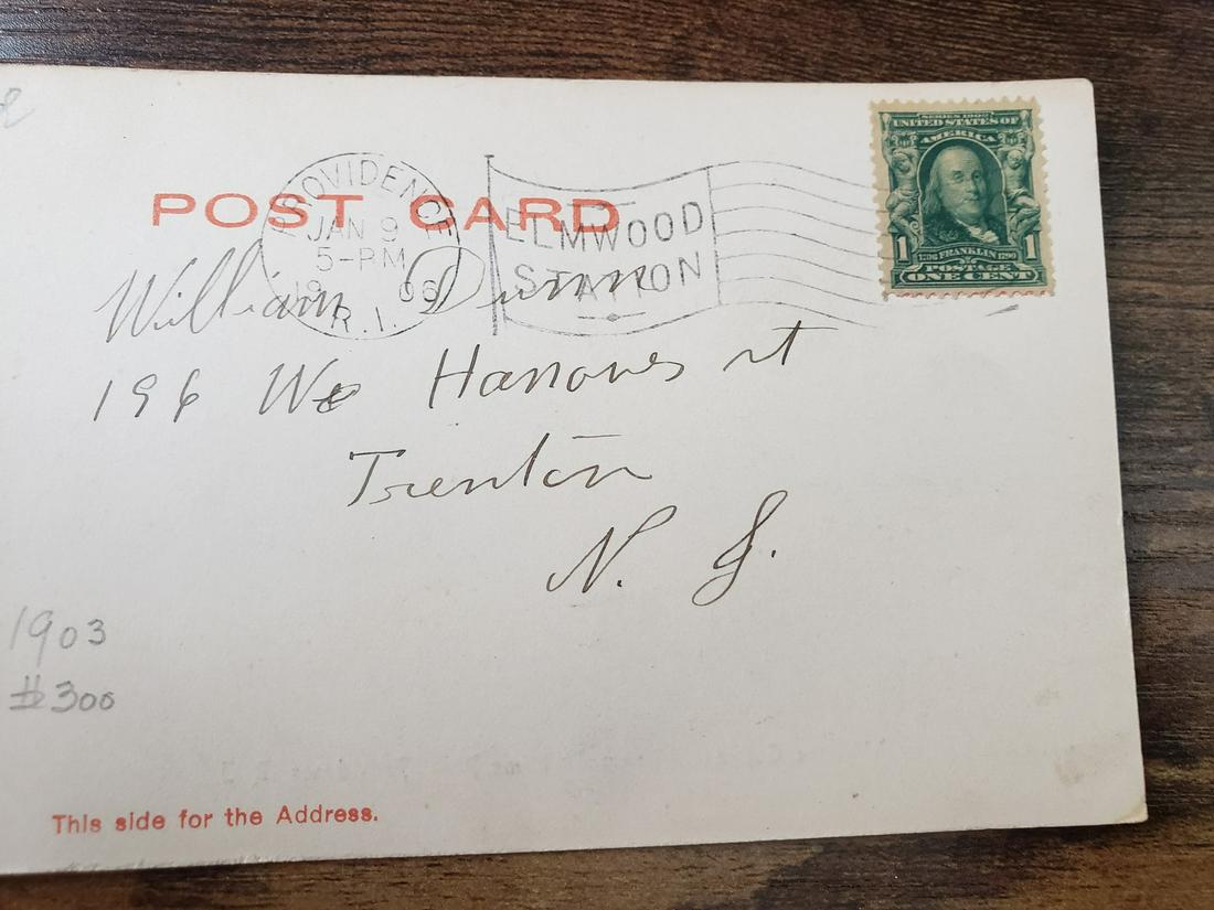 Benjamin Franklin green 1cent 1706-1790 stamp - series (1 of 1)