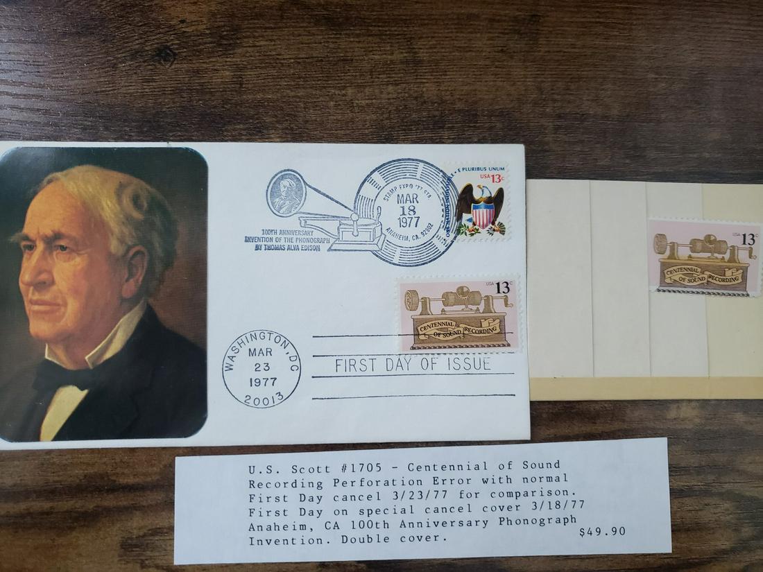 US Scott #1705 - Centennial of Sound recording (1 of 1)