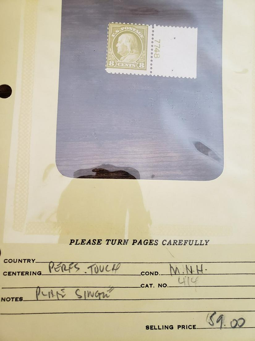 1916-17 8 cent Benjamin Franklin olive Green stamp (1 of 1)