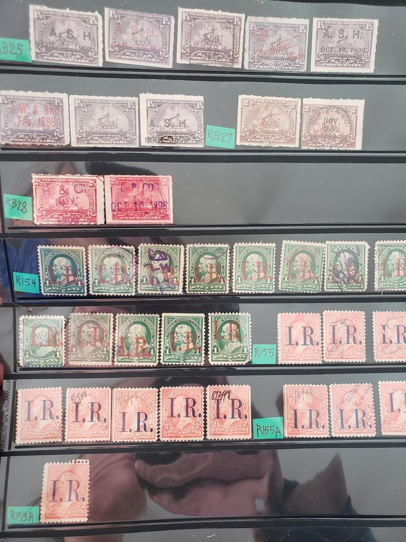 Lot of United States Proprietary stamps and side facing (1 of 1)