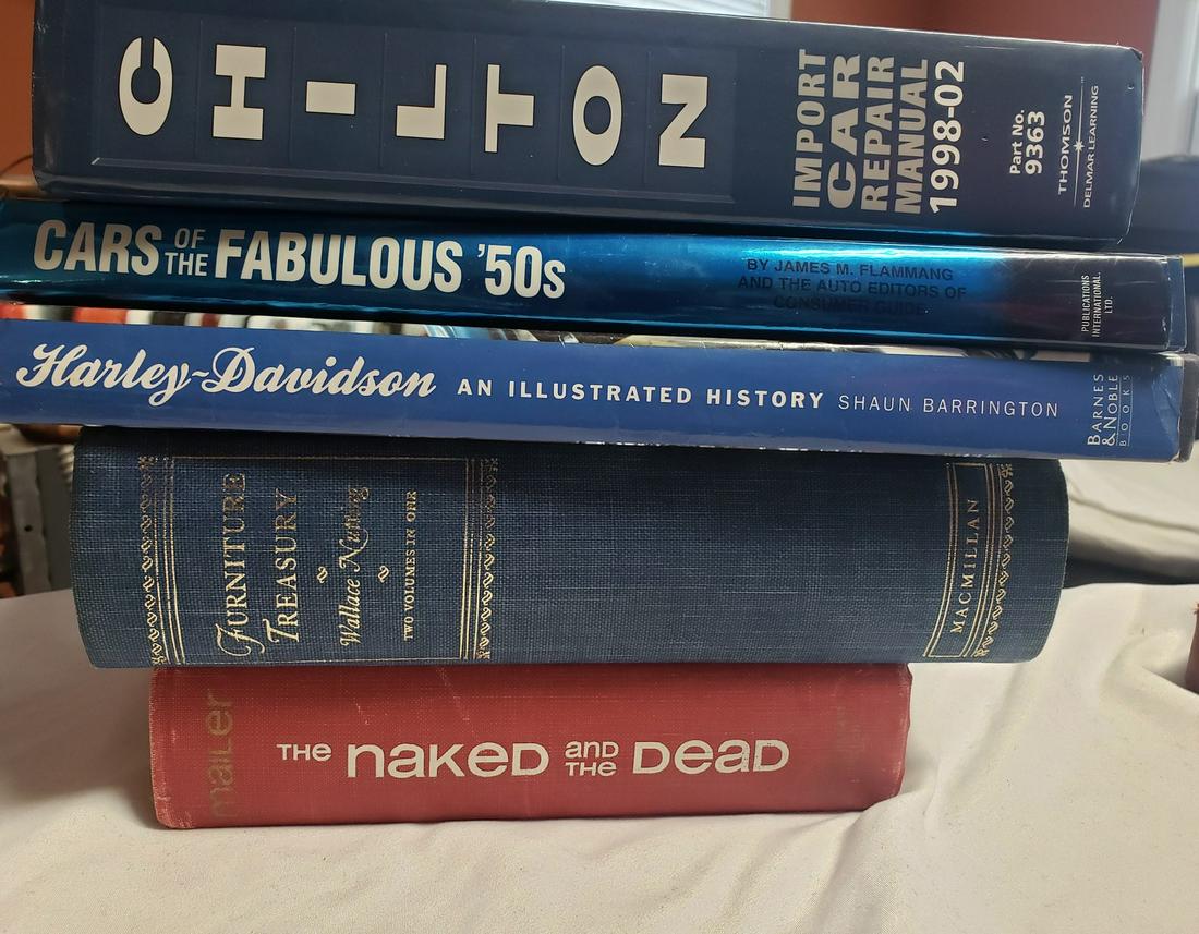 Lot of books - The Naked and the Dead, Harley-Davidson: Lot of books - The Naked and the Dead, Harley-Davidson and more