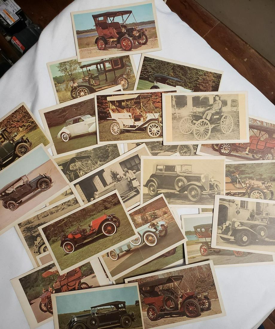 Lot of Vintage Henry Austin Clark Jr Museum car cards: Lot of Vintage Henry Austin Clark Jr Museum car cards