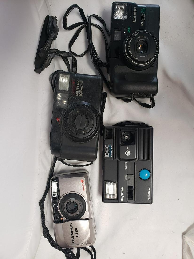 Lot of cameras - Olympus, Pentax, Canon, and Keystone - (1 of 1)