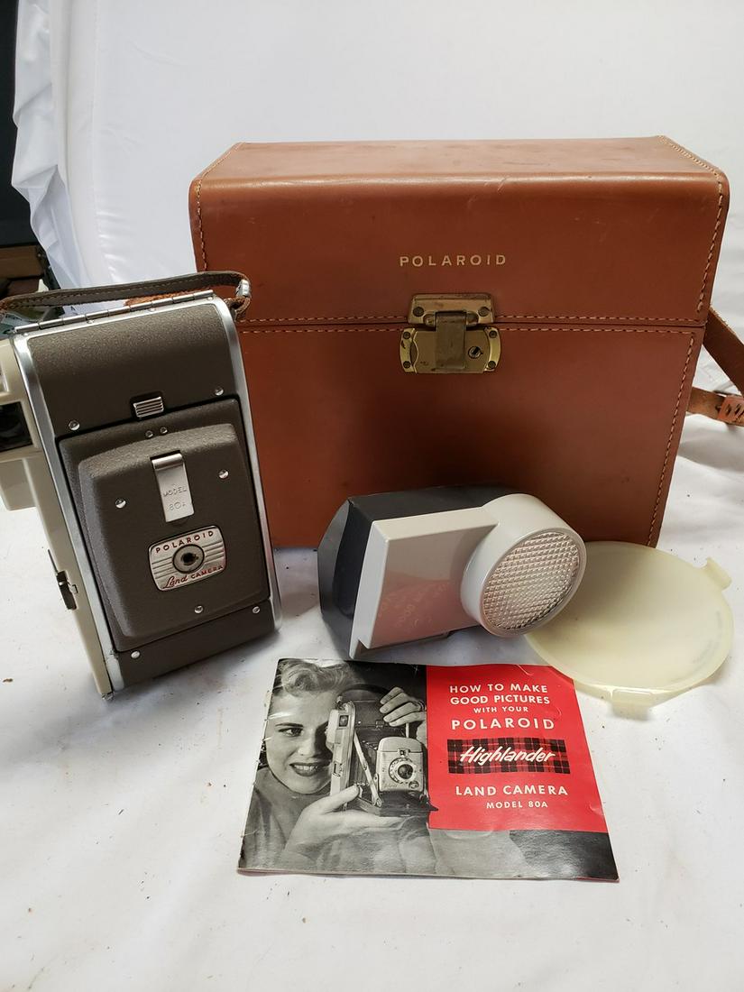 Polaroid Highlander Land Camera 80A with carrying case, (1 of 1)