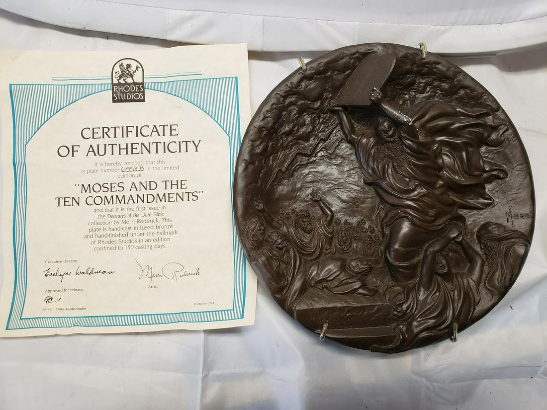 Rhodes studio Hand Cast fused bronze Moses and the Ten (1 of 1)