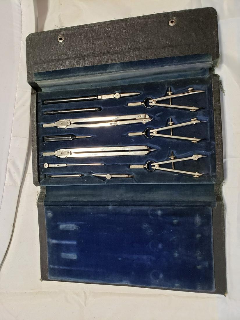 Vintage Charvos Drafting tool Set with original case (1 of 1)