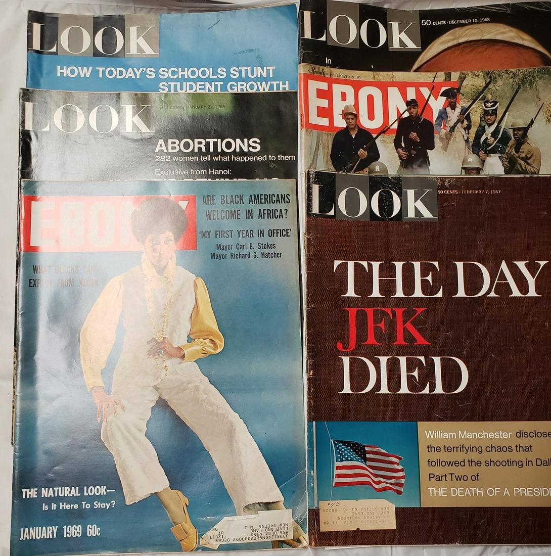 Lot of vintage Look and Ebony magazines (1 of 1)
