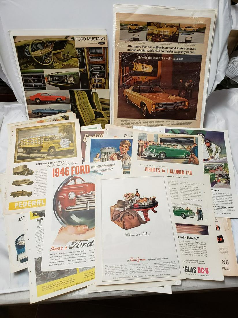 Lot of vintage car magazine advertisement (1 of 1)