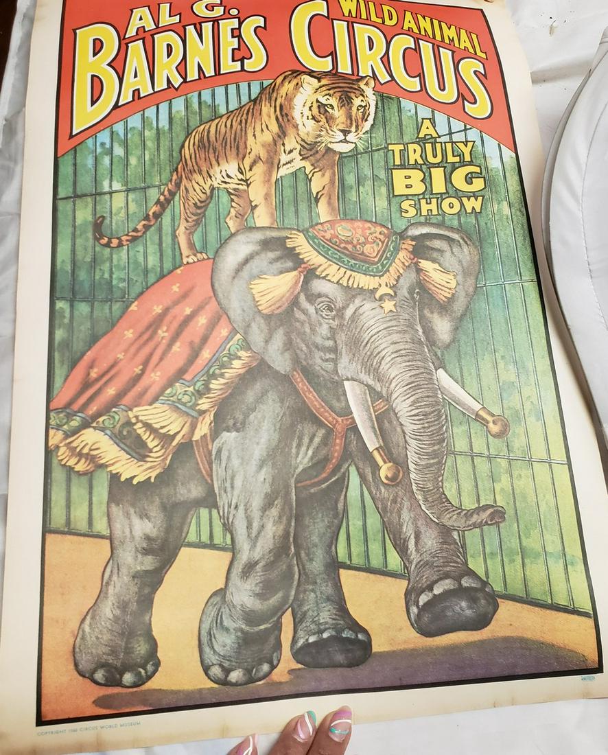 Al G. Barnes Wild Animal Circus advertisement poster (1 of 1)