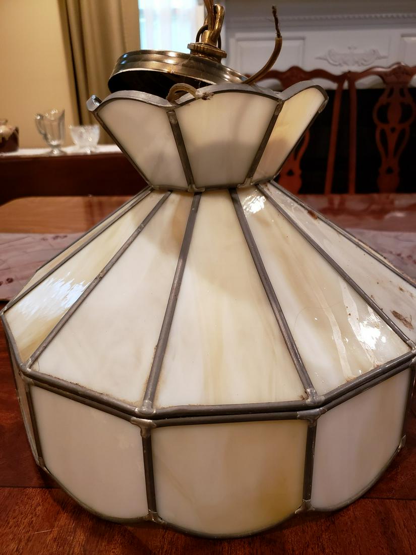 Stained glass hanging light: Stained glass hanging light