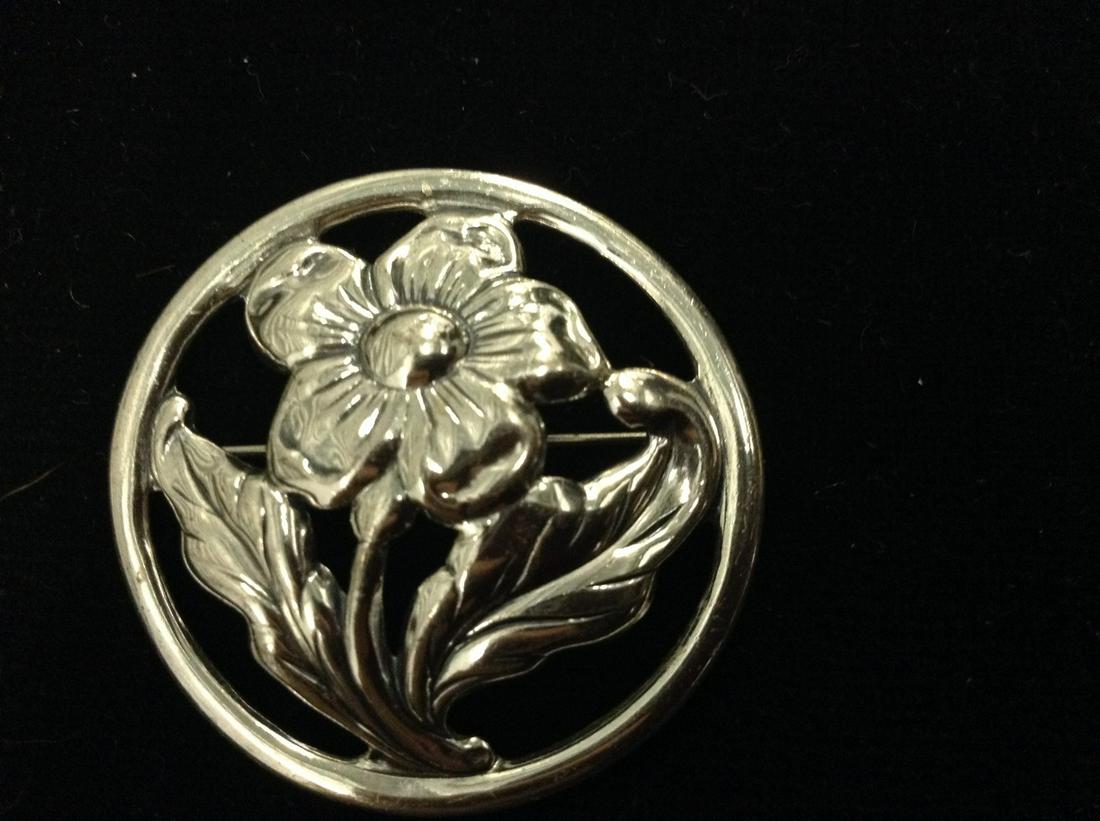 "Beau Sterling" Floral Pin (1 of 1)