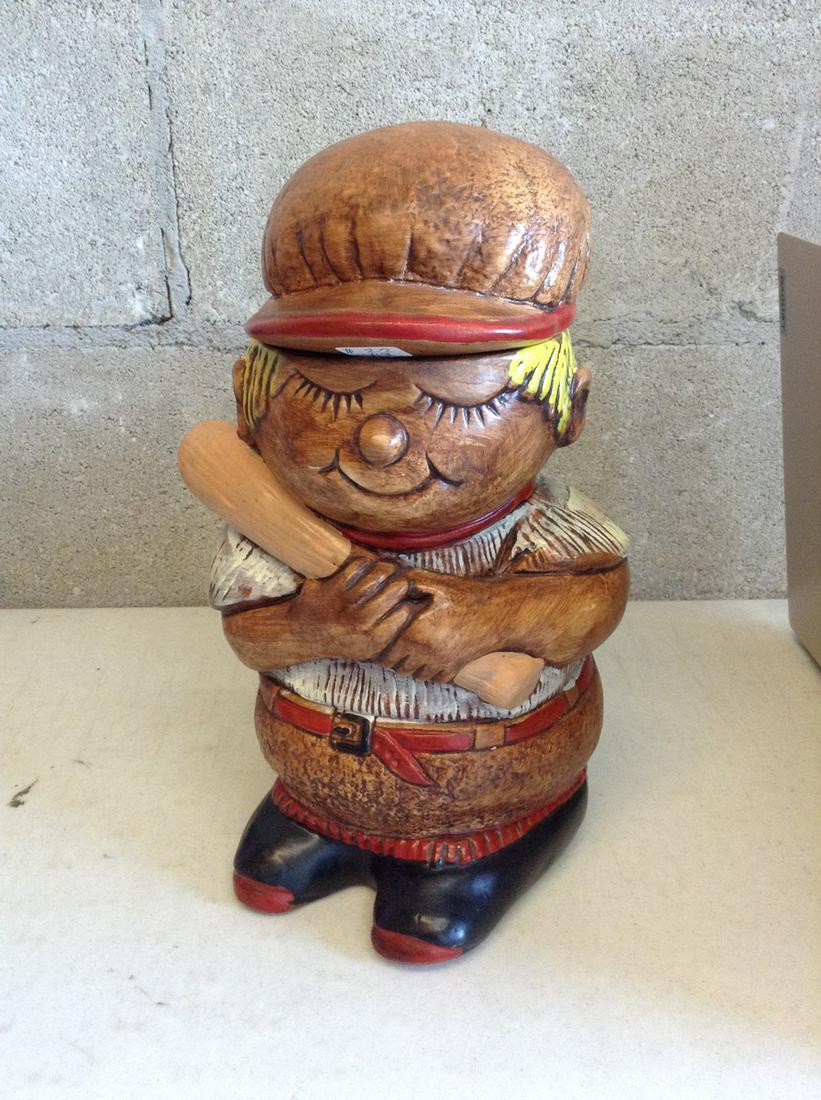 Baseball boy cookie jar (1 of 1)