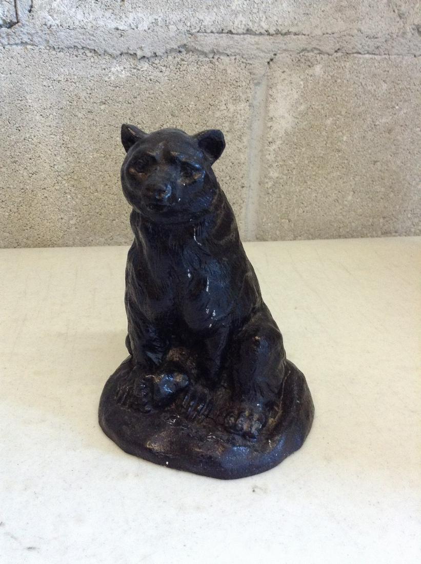 Wood bear statue 6 inch tall (1 of 1)