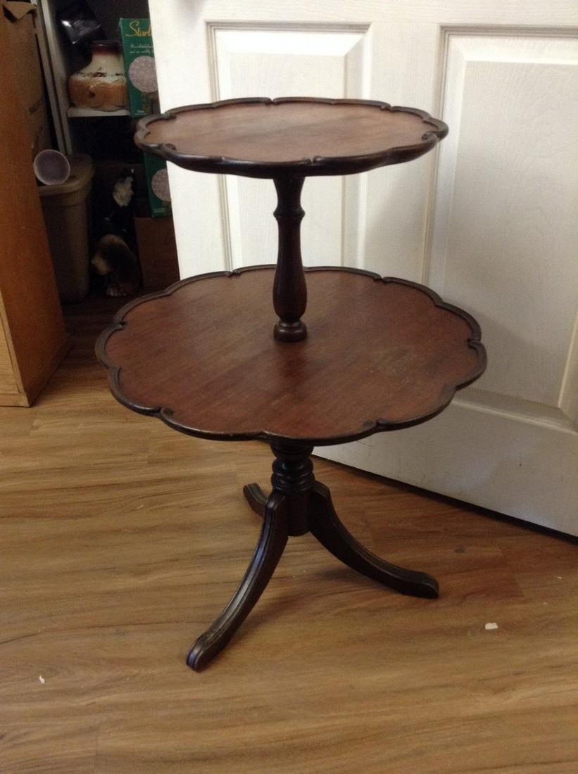 Wooden display table 30 inches tall: Wooden display table 30 inches tall