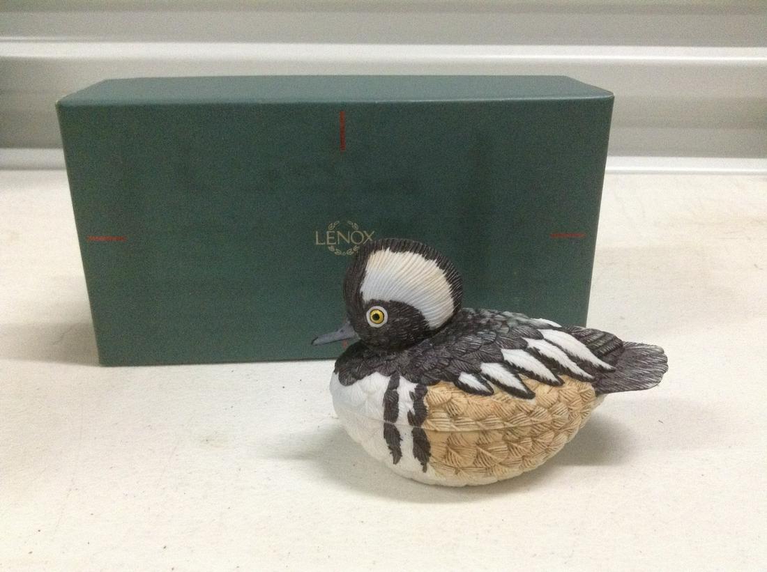 Lenox  Nature's Gallery Hooded Merganser Duck Trinket (1 of 1)