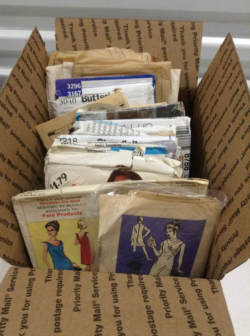 Box of Vintage Sewing Patterns (1 of 1)