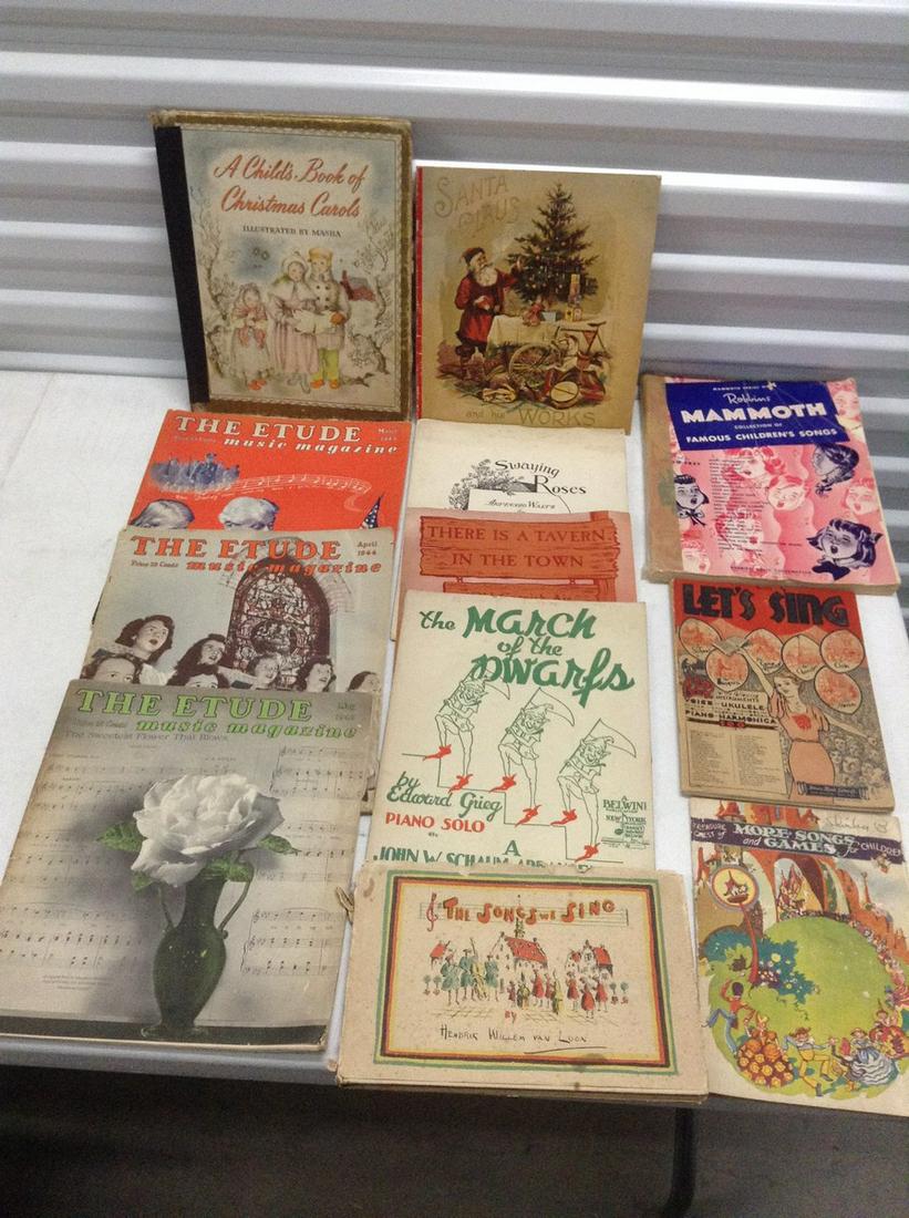 Large lot of 1940s, Music Magazines, sheetmusic and: Large lot of 1940s, Music Magazines, sheetmusic and songbooks