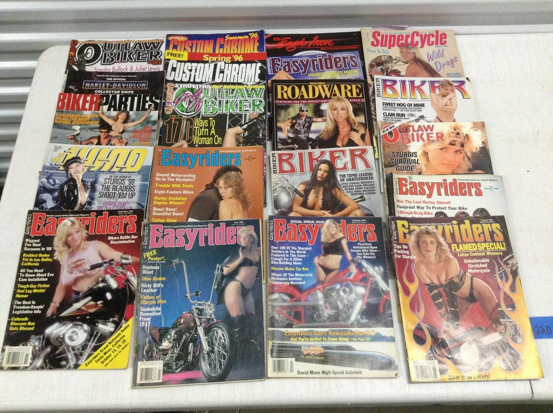 Large lot of vintage Easy Rider and other biker: Large lot of vintage Easy Rider and other biker magazines