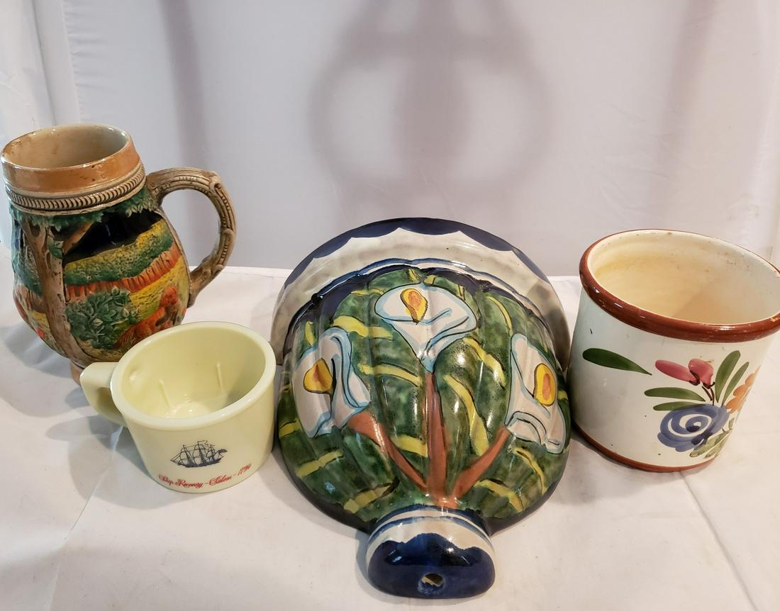 Lot of Pottery wall sconce, West German Stein, and more (1 of 1)