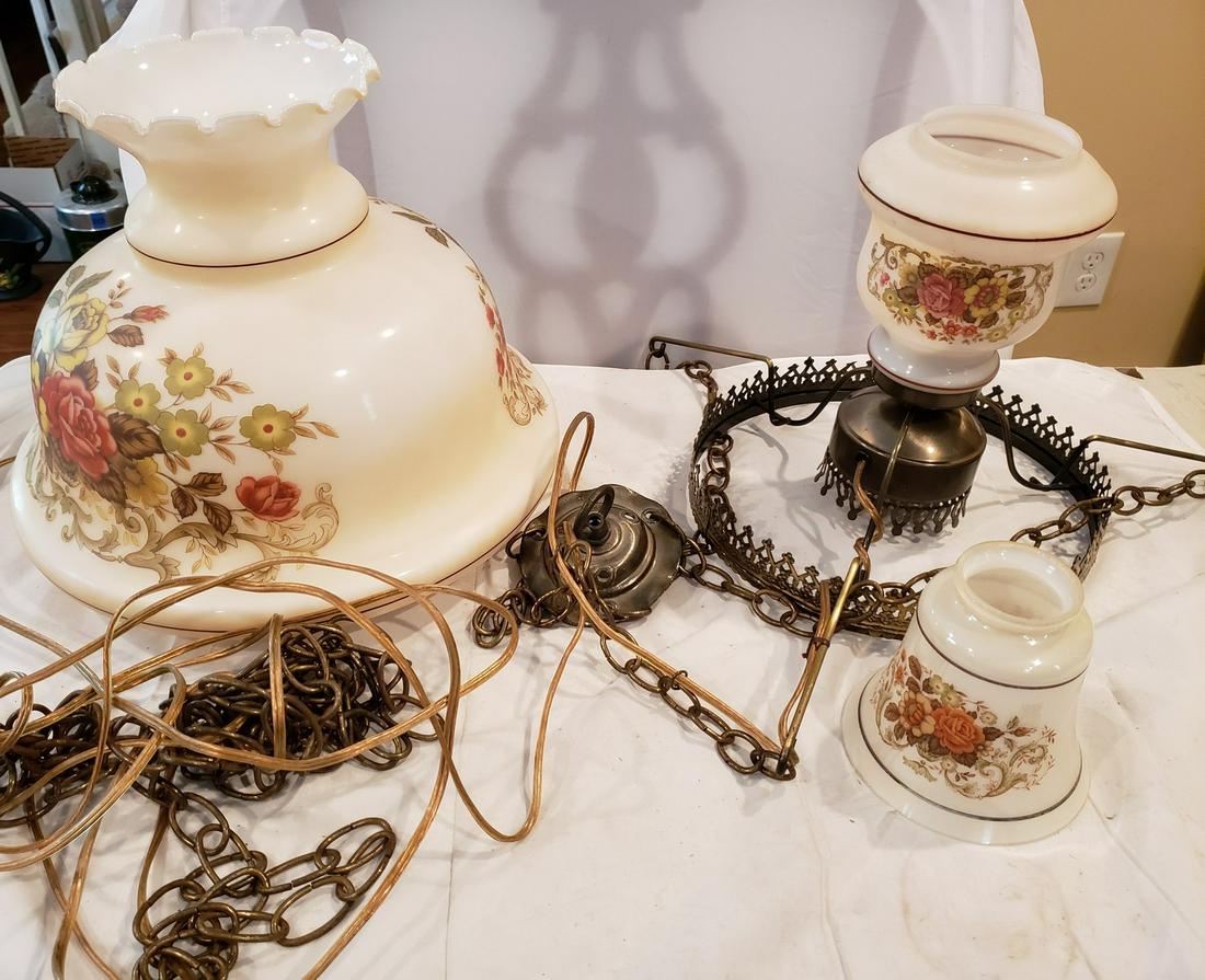 Antique Gone with the Wind Hurricane Parlor Flower: Antique Gone with the Wind Hurricane Parlor Flower Pattern chandelier